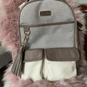 Itzy Ritzy Boss Backpack Diaper Bag - Vanilla Latte